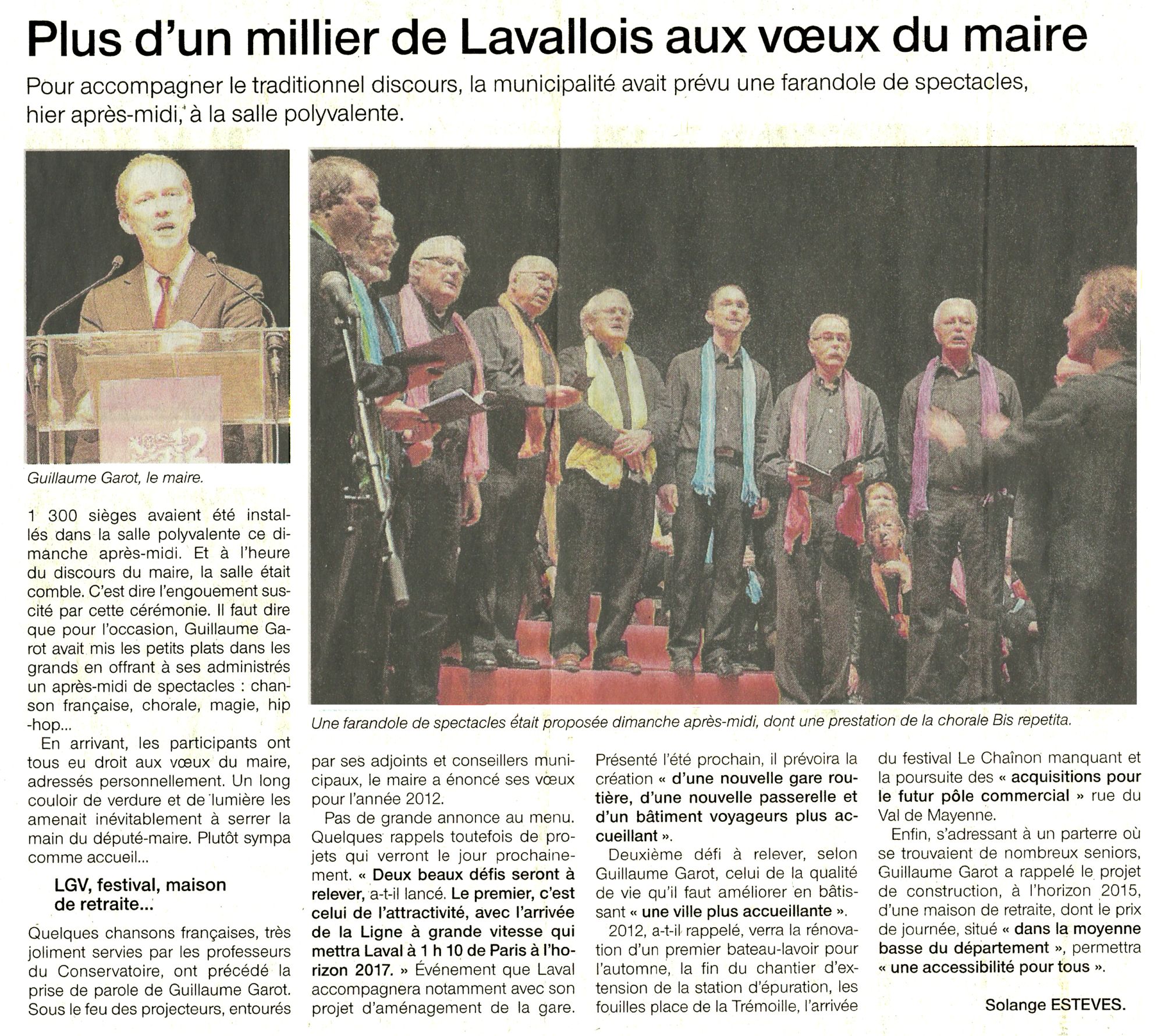 Ouest France n°20493 du 09 janvier 2012